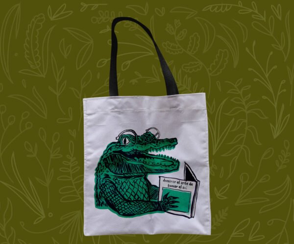 Cocodrilo del periódico - Tote Bag - Imagen 4