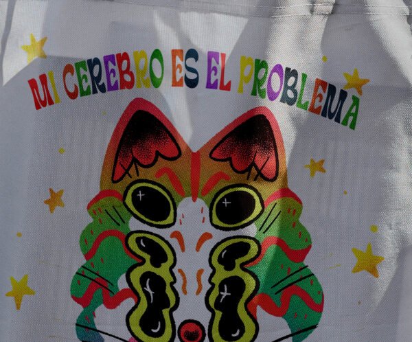 Gato cerebro - Tote Bag - Imagen 3