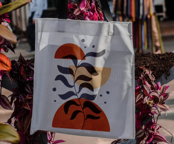 Flor minimalista - Tote Bag - Imagen 2