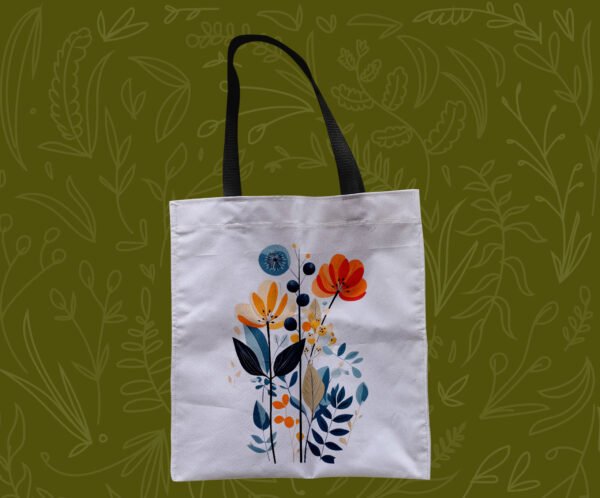 Flores minimalistas - Tote Bag - Imagen 4